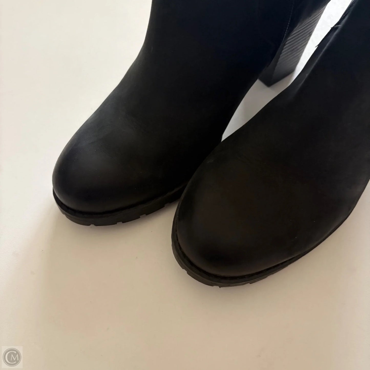 Boots Ankle Heels By Clarks In Black, Size: 7.5