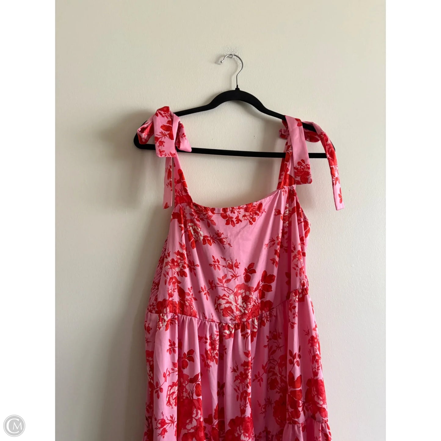 Dress Casual Maxi By t & c aPPAREL In Pink & Red, Size: L