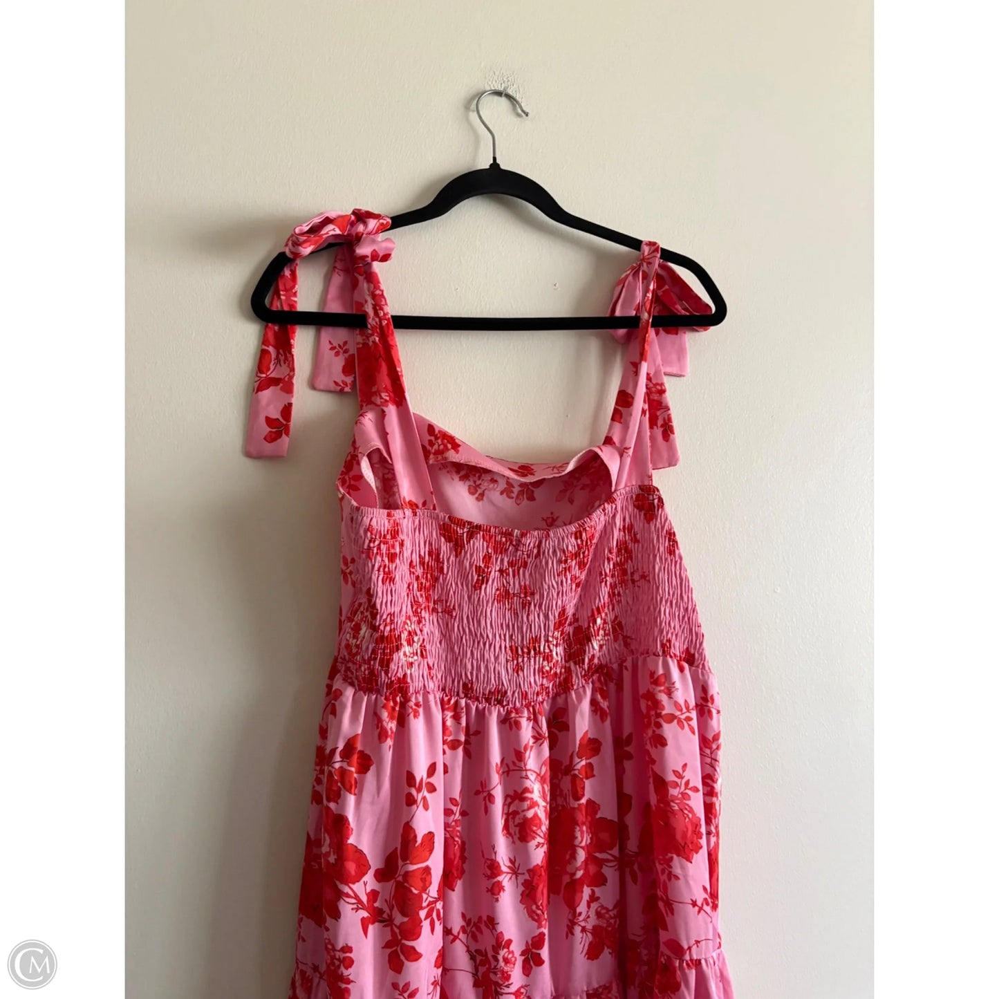 Dress Casual Maxi By t & c aPPAREL In Pink & Red, Size: L