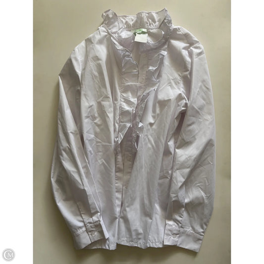 Top Long Sleeve By Jade In White, Size: L