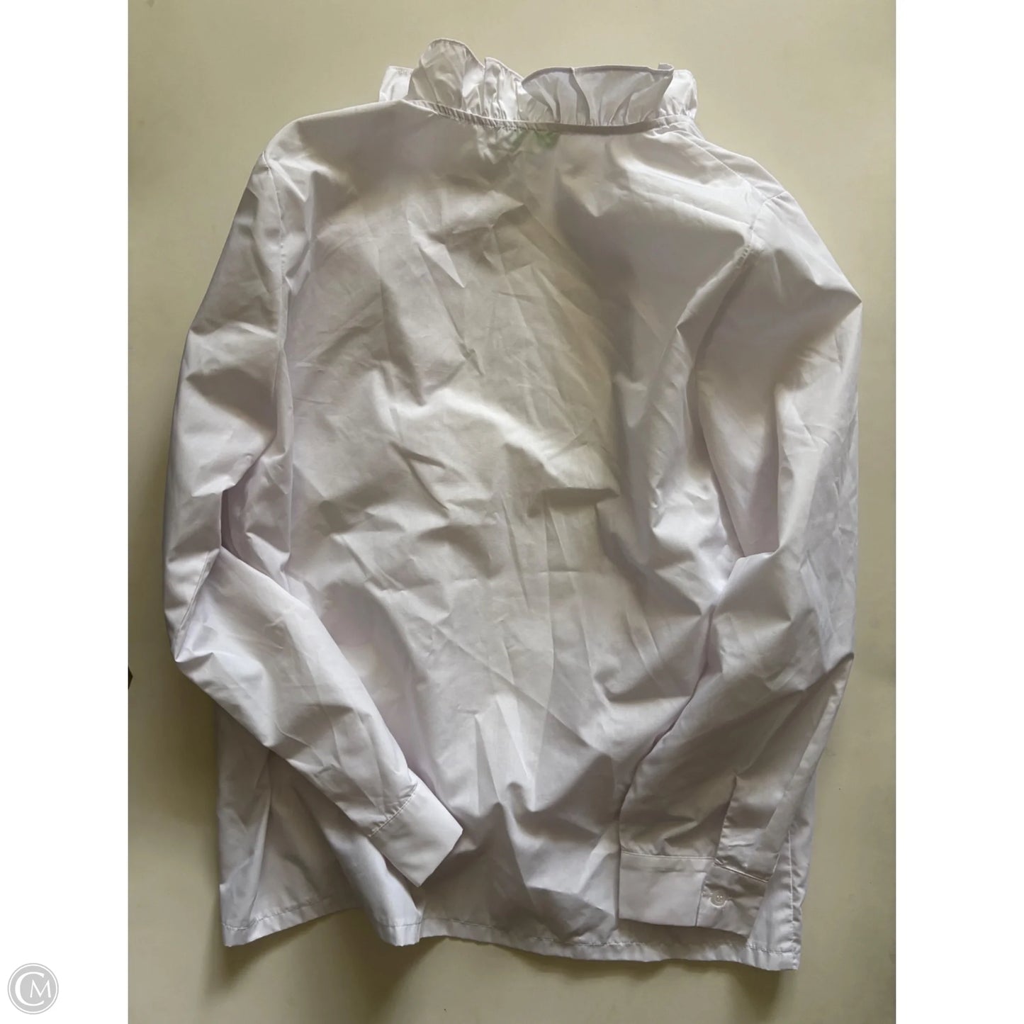 Top Long Sleeve By Jade In White, Size: L