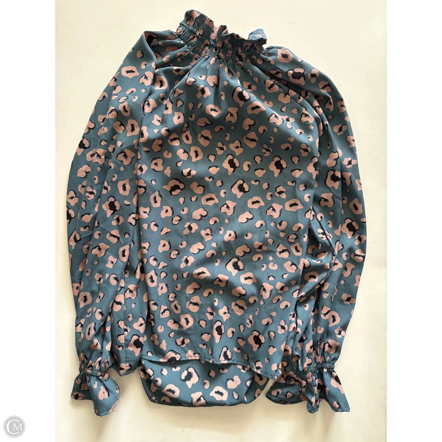 Blouse Long Sleeve By Karlie In Animal Print, Size: M