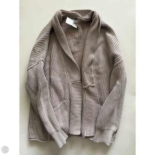 Sweater Cardigan By American Eagle In Taupe, Size: L