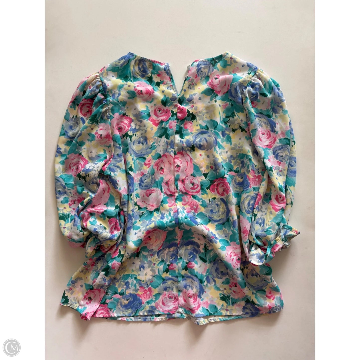 Blouse Long Sleeve By Andree By Unit In Floral Print, Size: S