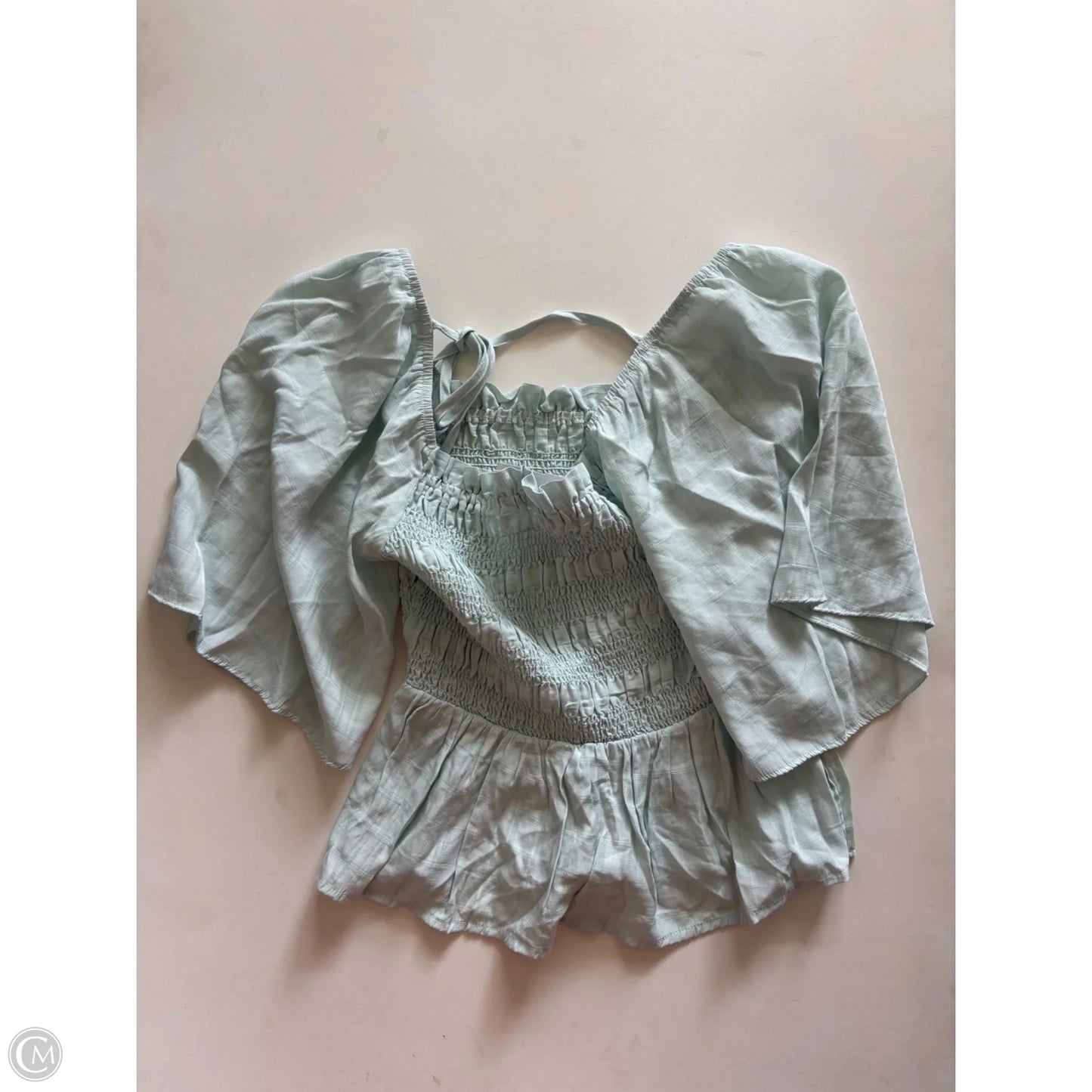 Blouse Long Sleeve By Pink Lily In Green, Size: S