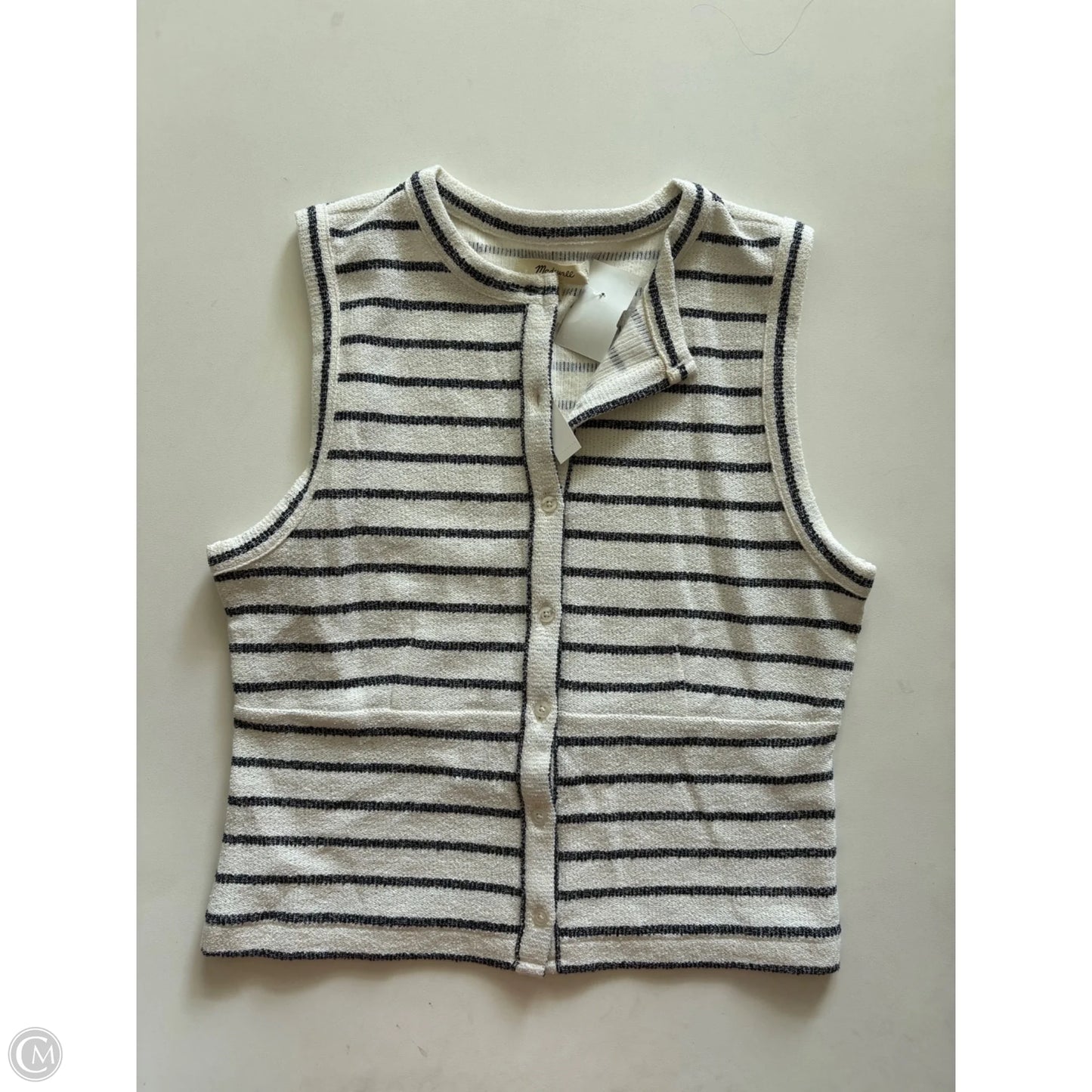 Vest Sweater By Madewell In Striped Pattern, Size: M