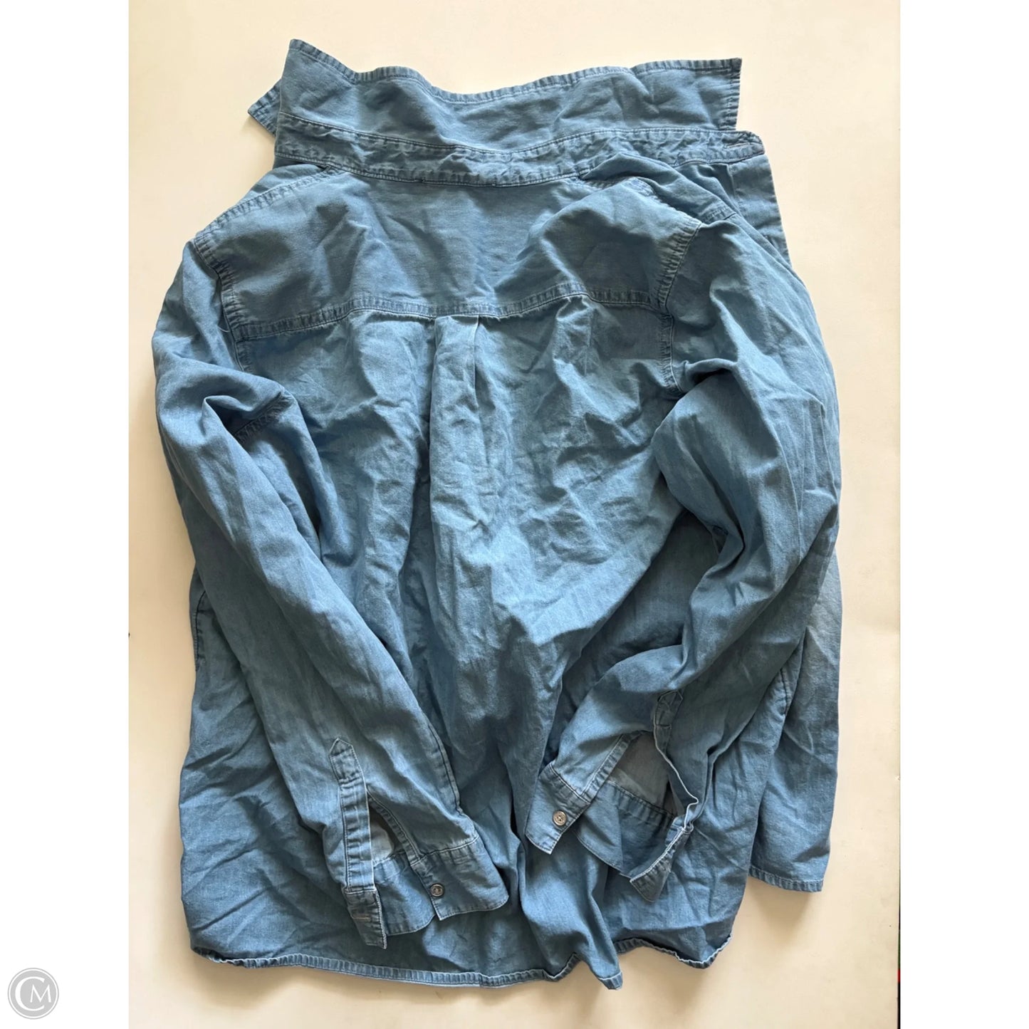 Top Long Sleeve By Gloria Vanderbilt In Blue, Size: L