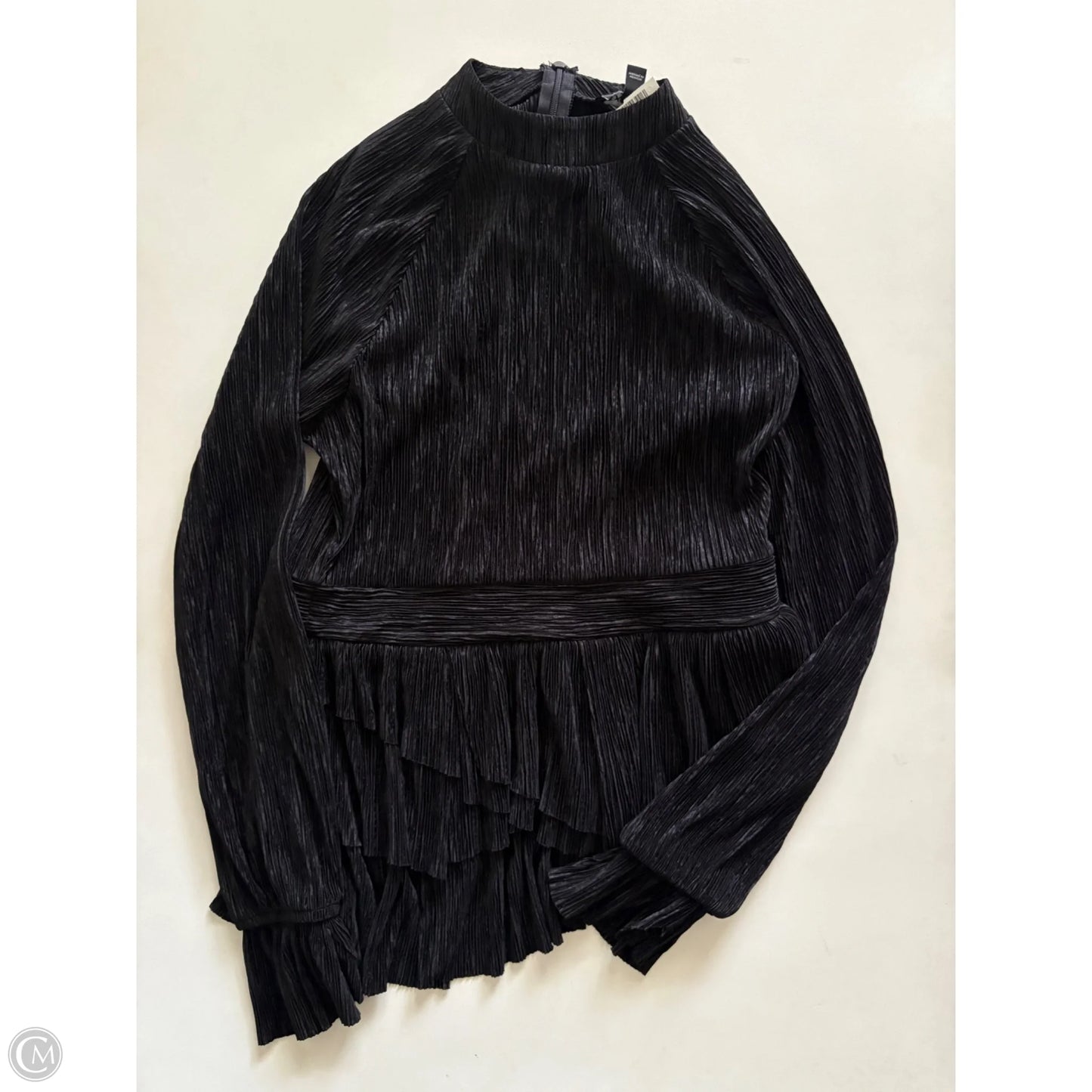 Blouse Long Sleeve By Express In Black, Size: S
