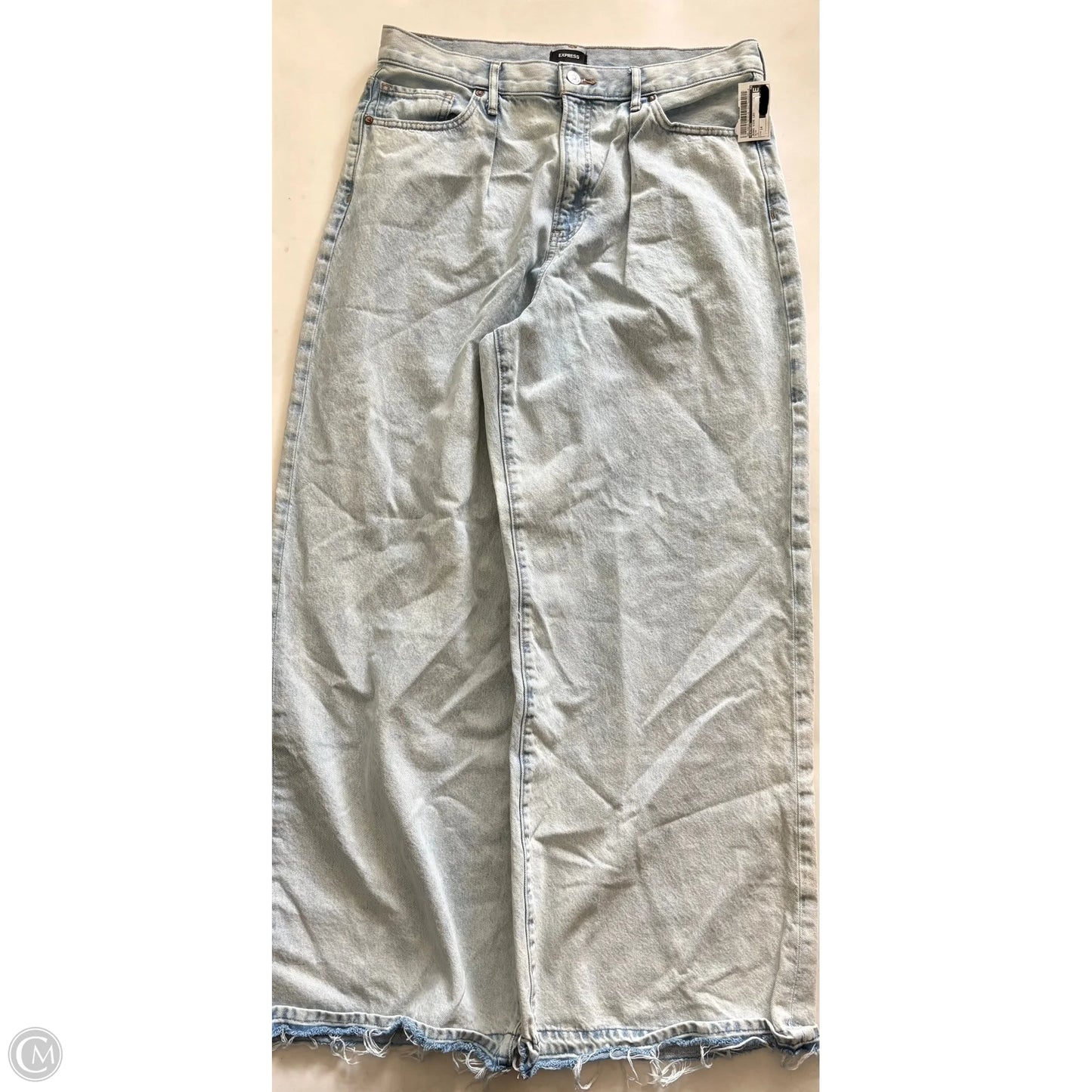 Jeans Wide Leg By Express In Blue, Size: 14