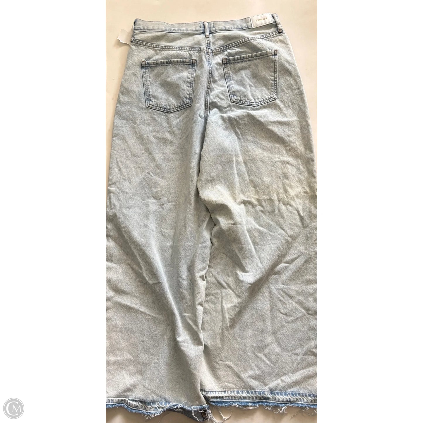 Jeans Wide Leg By Express In Blue, Size: 14