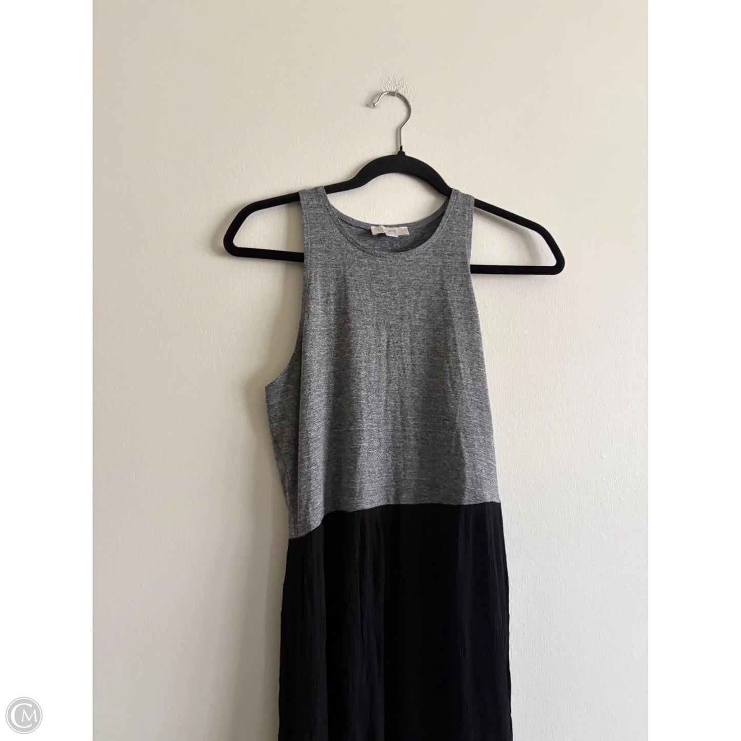 Dress Casual Maxi By Loft In Grey, Size: M
