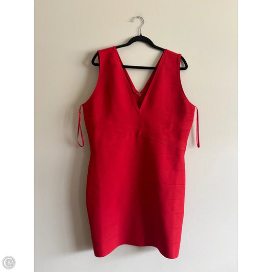 Dress Party Midi By Bebe In Red, Size: 2x