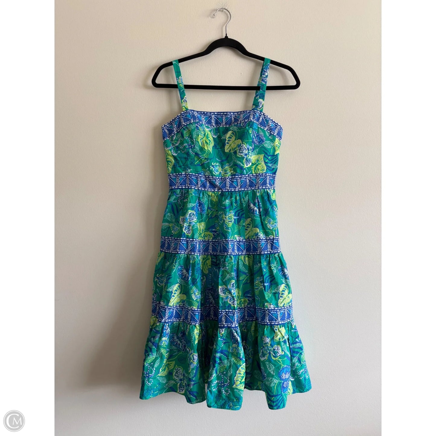 Dress Designer By Lilly Pulitzer In Blue & Green, Size: 2