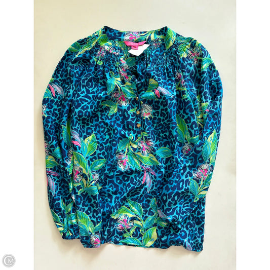 Blouse Designer By Lilly Pulitzer In Blue, Size: Xs