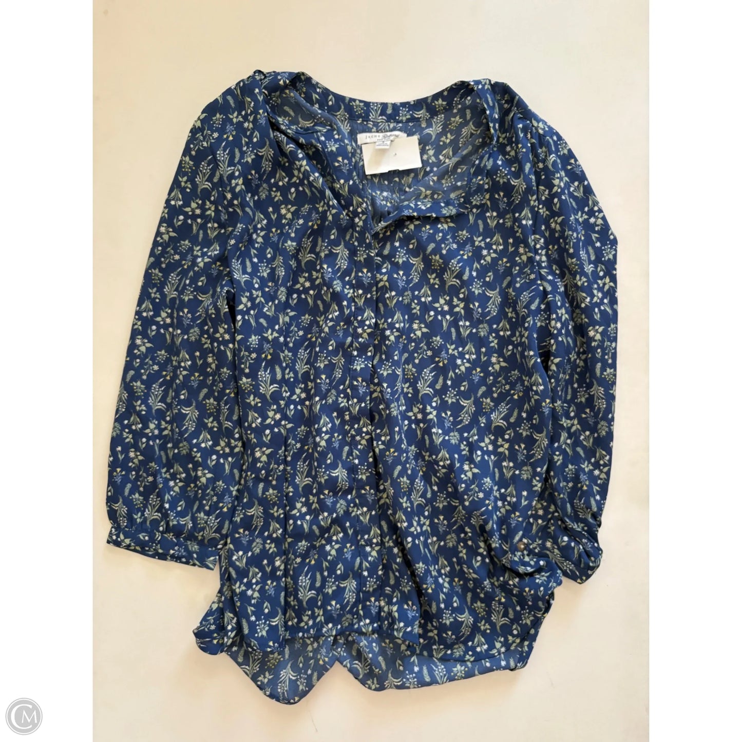 Blouse Long Sleeve By Jachs Girlfirend In Floral Print, Size: S