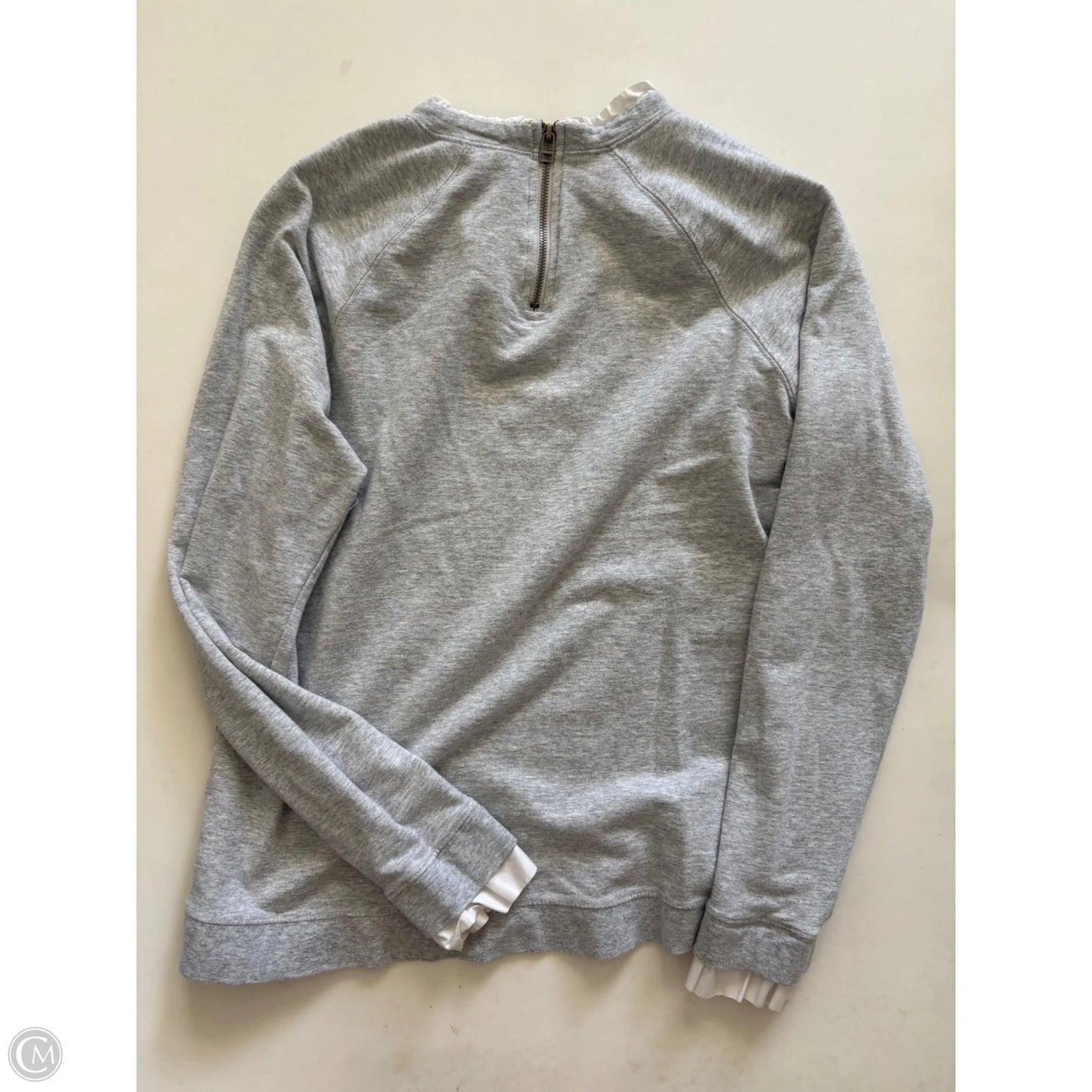 Sweatshirt Crewneck By fLEUR In Grey, Size: S