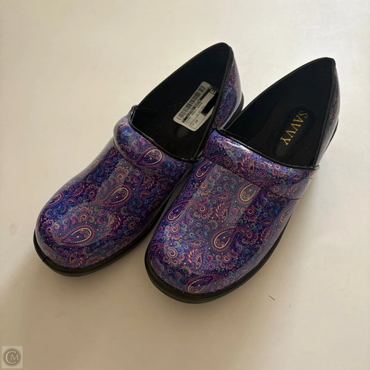 Shoes Heels Wedge By Savvy In Multi-colored, Size: 10