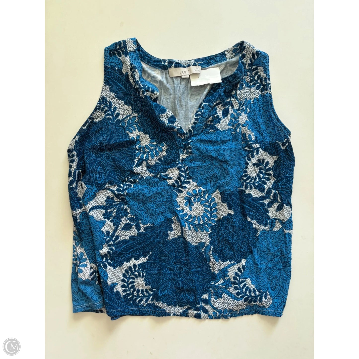 Top Sleeveless By Loft In Blue, Size: Lp
