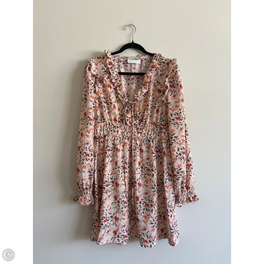 Dress Casual Midi By Lush In Floral Print, Size: L