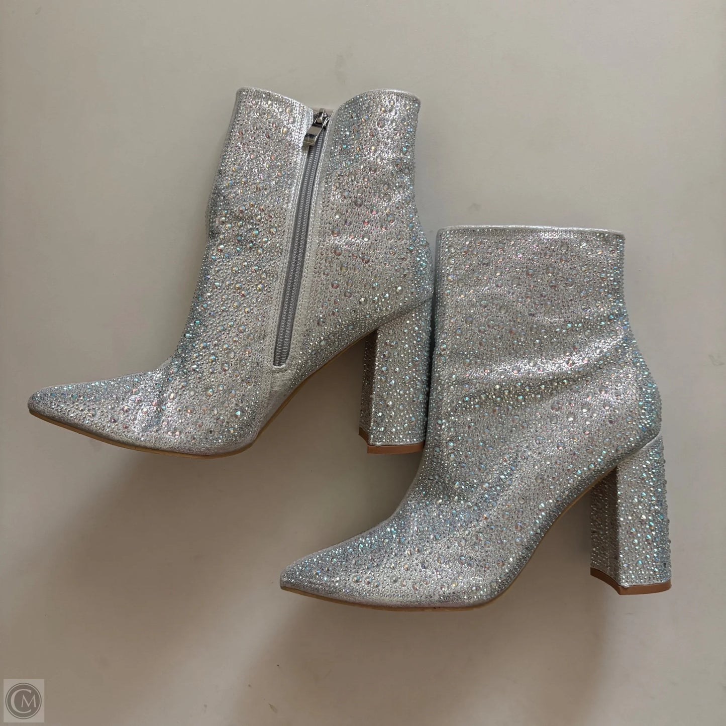 Boots Ankle Heels By Jess Lea In Silver, Size: 8
