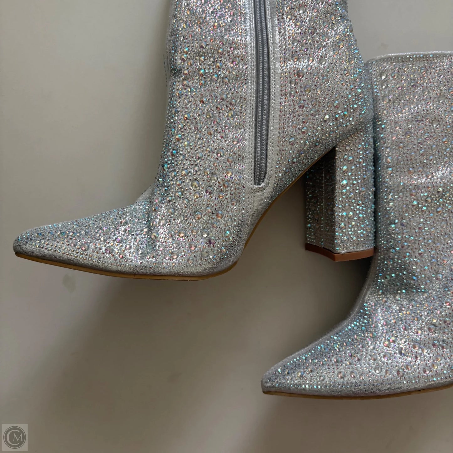 Boots Ankle Heels By Jess Lea In Silver, Size: 8