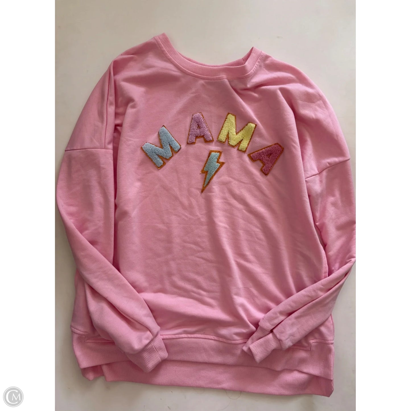 Sweatshirt Crewneck By Simply Southern In Pink, Size: M