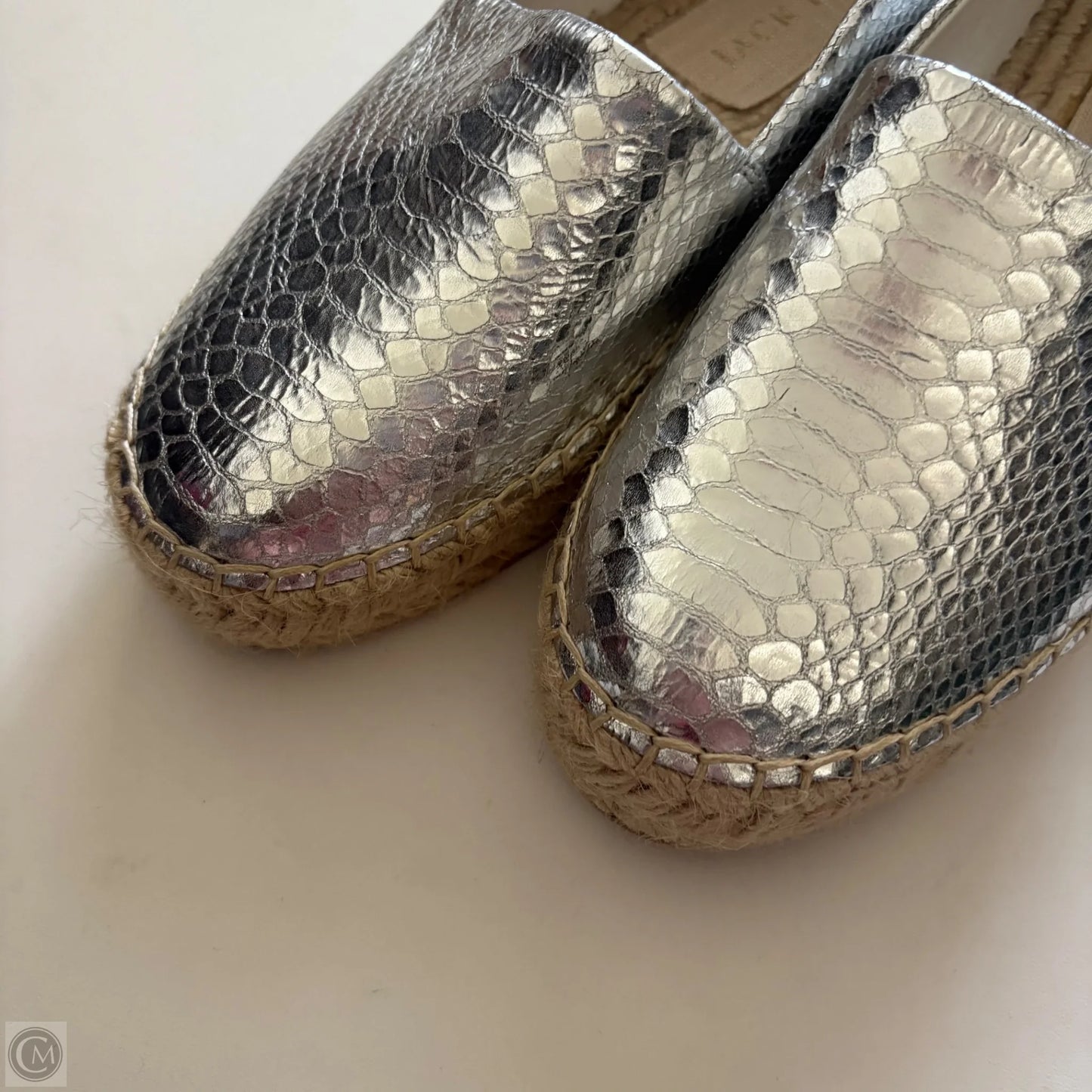 Shoes Heels Wedge By Jack Rogers In Silver, Size: 8.5