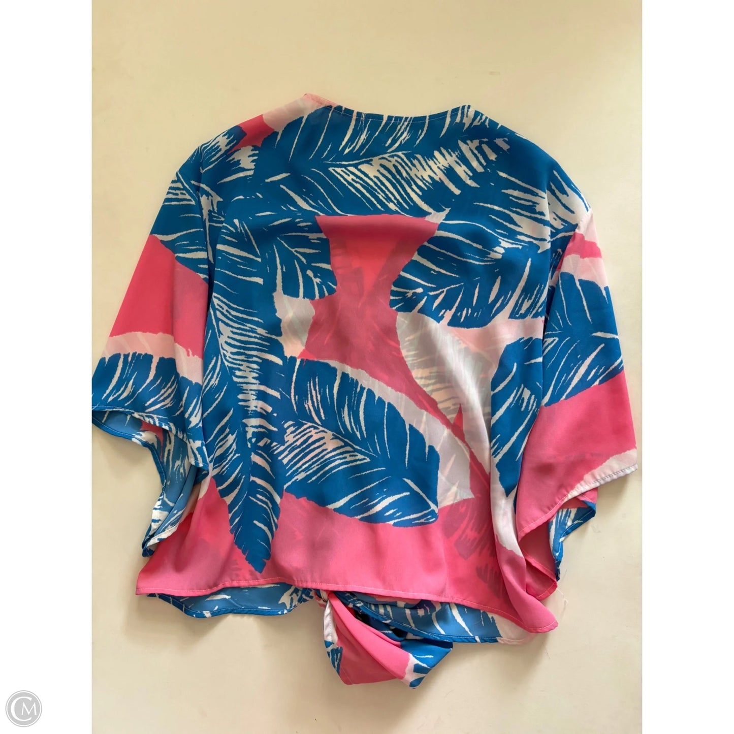 Blouse Short Sleeve By Adrienne In Pink, Size: S