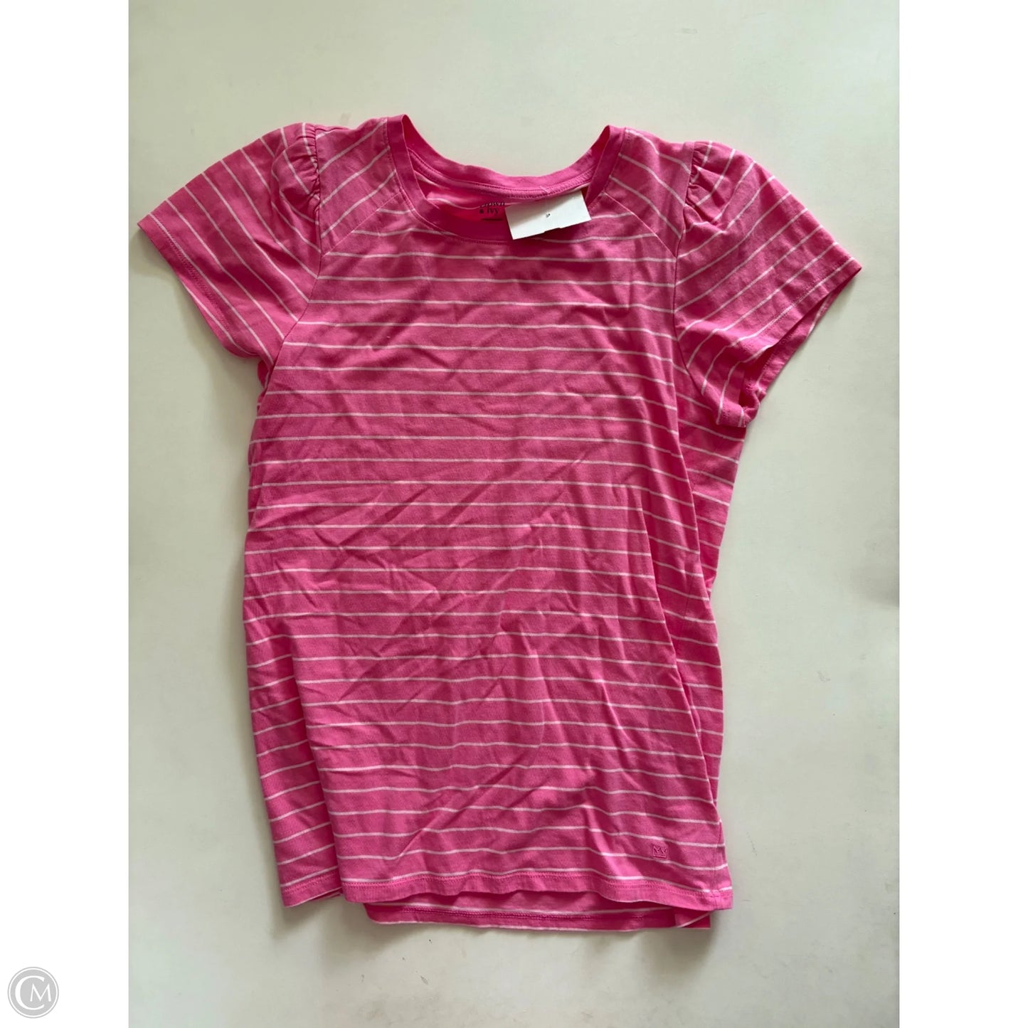 Top Short Sleeve By Crown And Ivy In Striped Pattern, Size: Xs