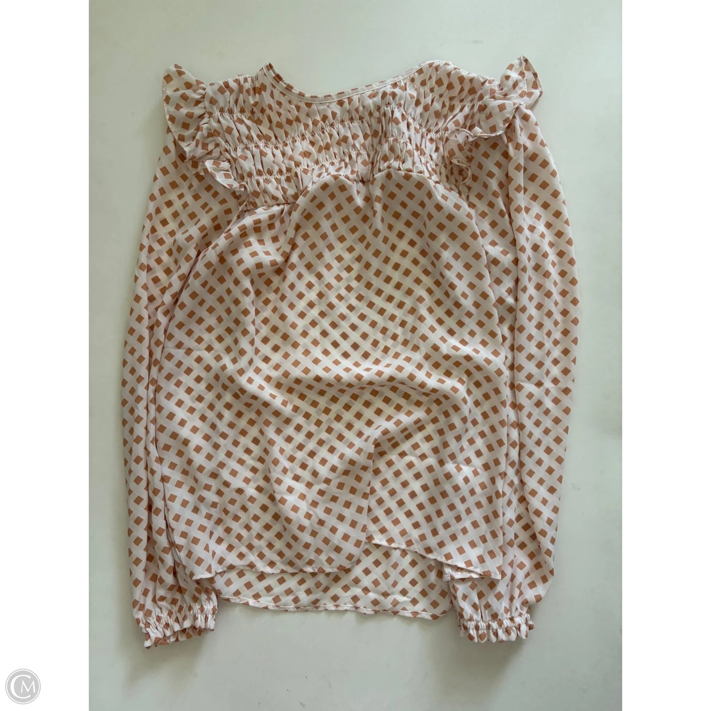 Blouse Long Sleeve By Loft In Brown, Size: Xs