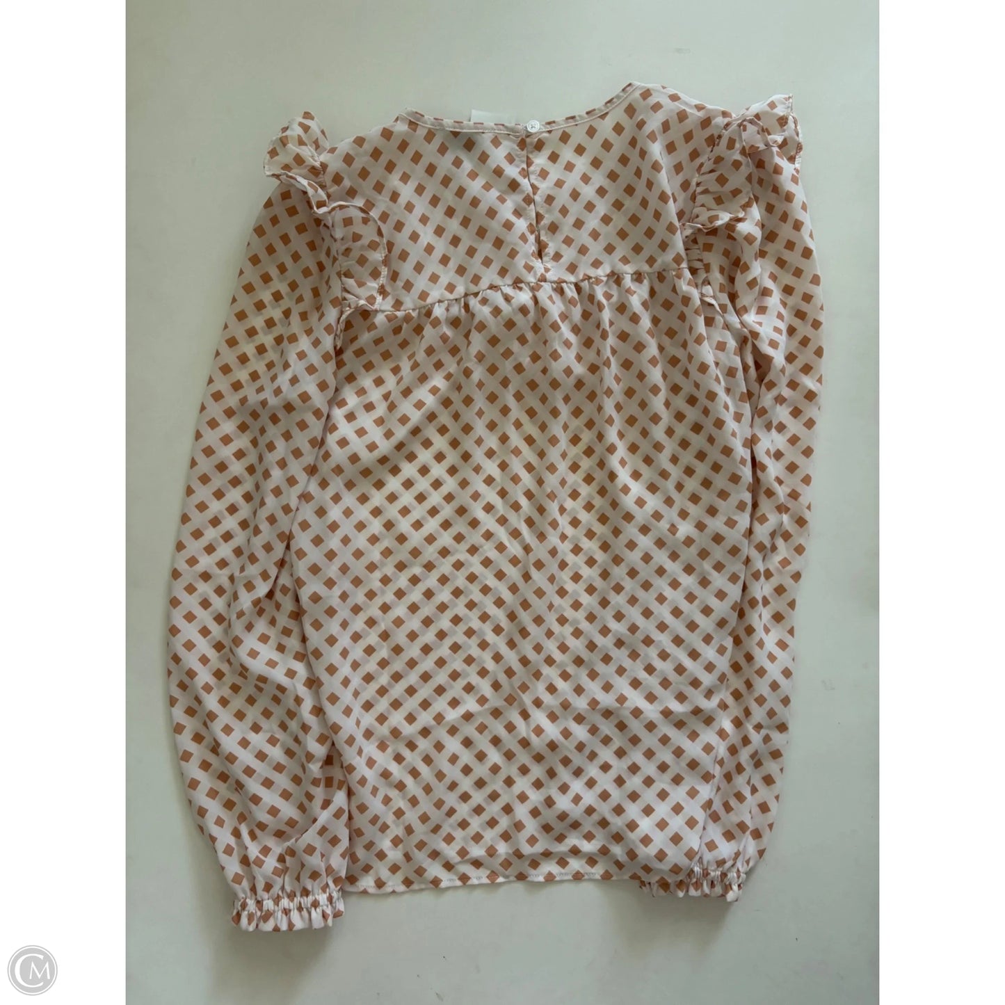 Blouse Long Sleeve By Loft In Brown, Size: Xs