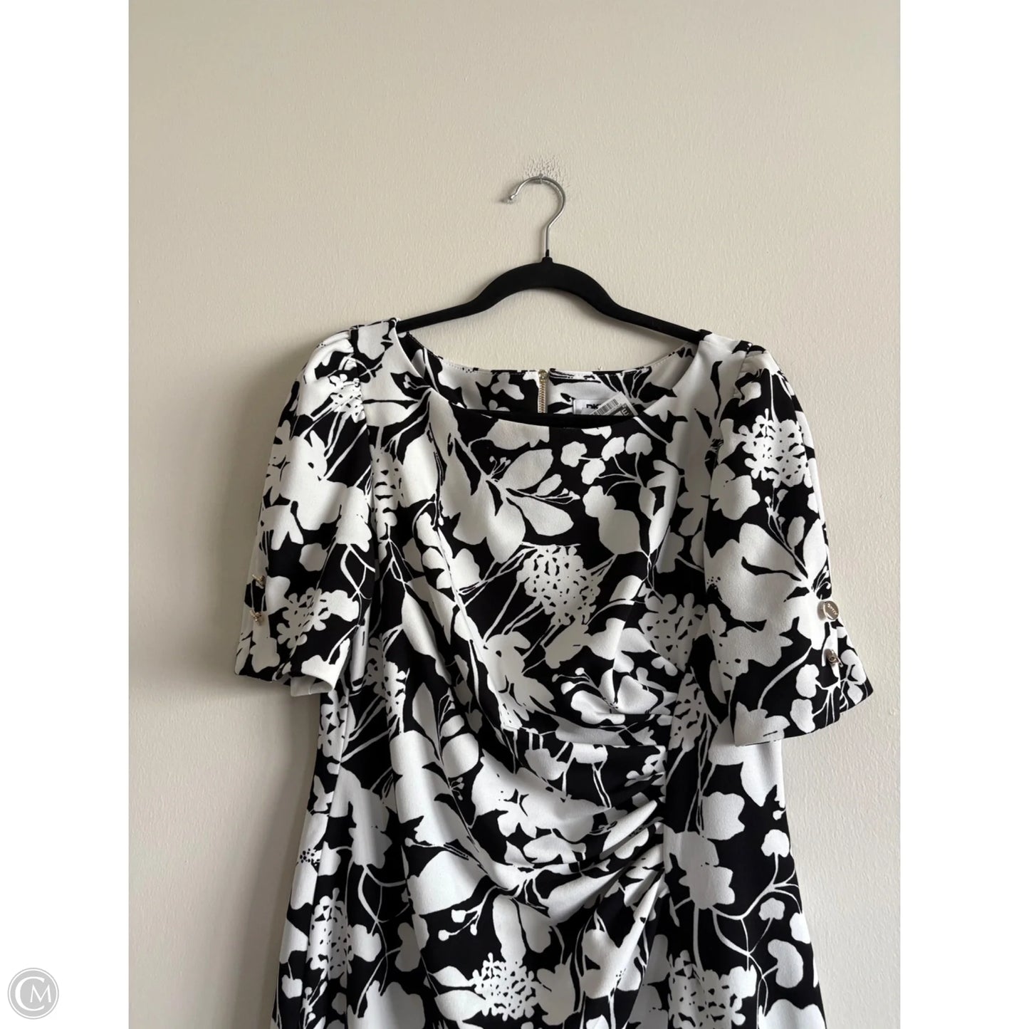 Dress Work By Dkny In Black & White, Size: 14