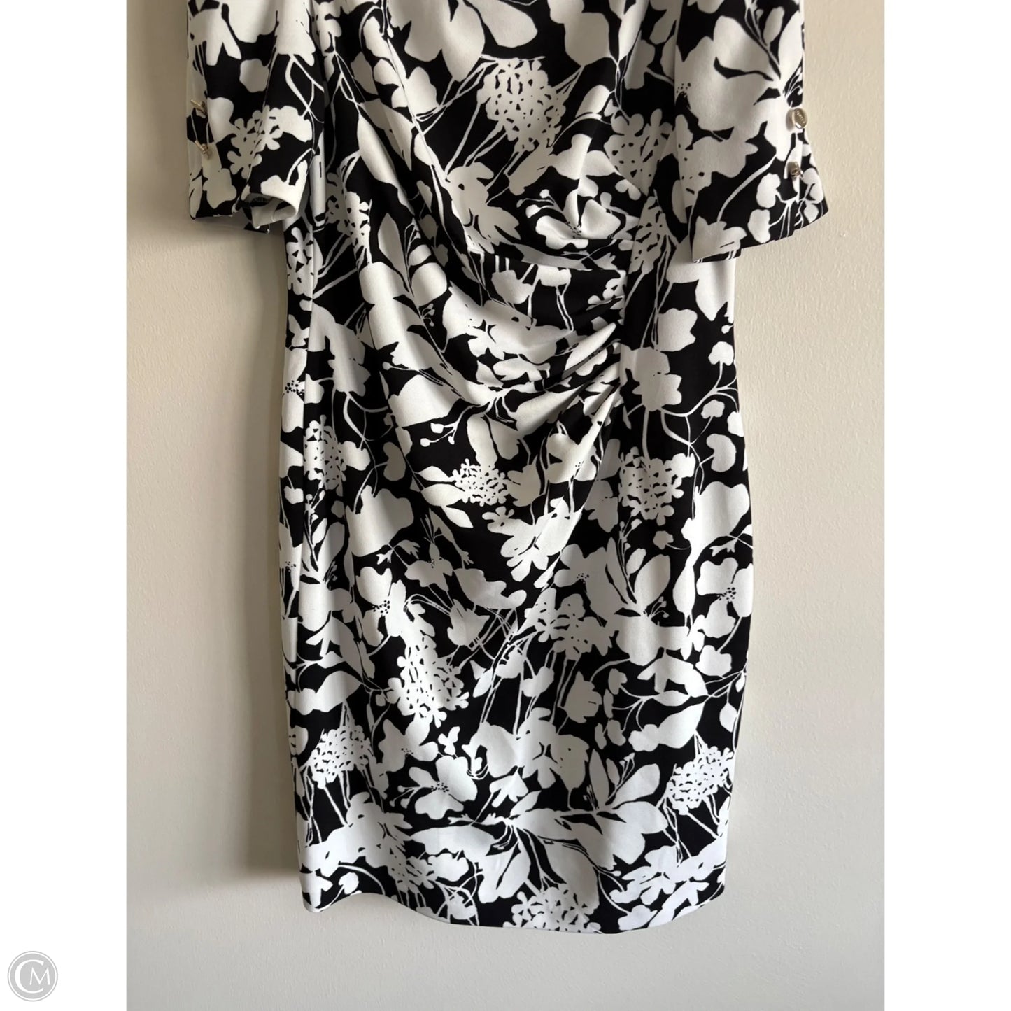 Dress Work By Dkny In Black & White, Size: 14