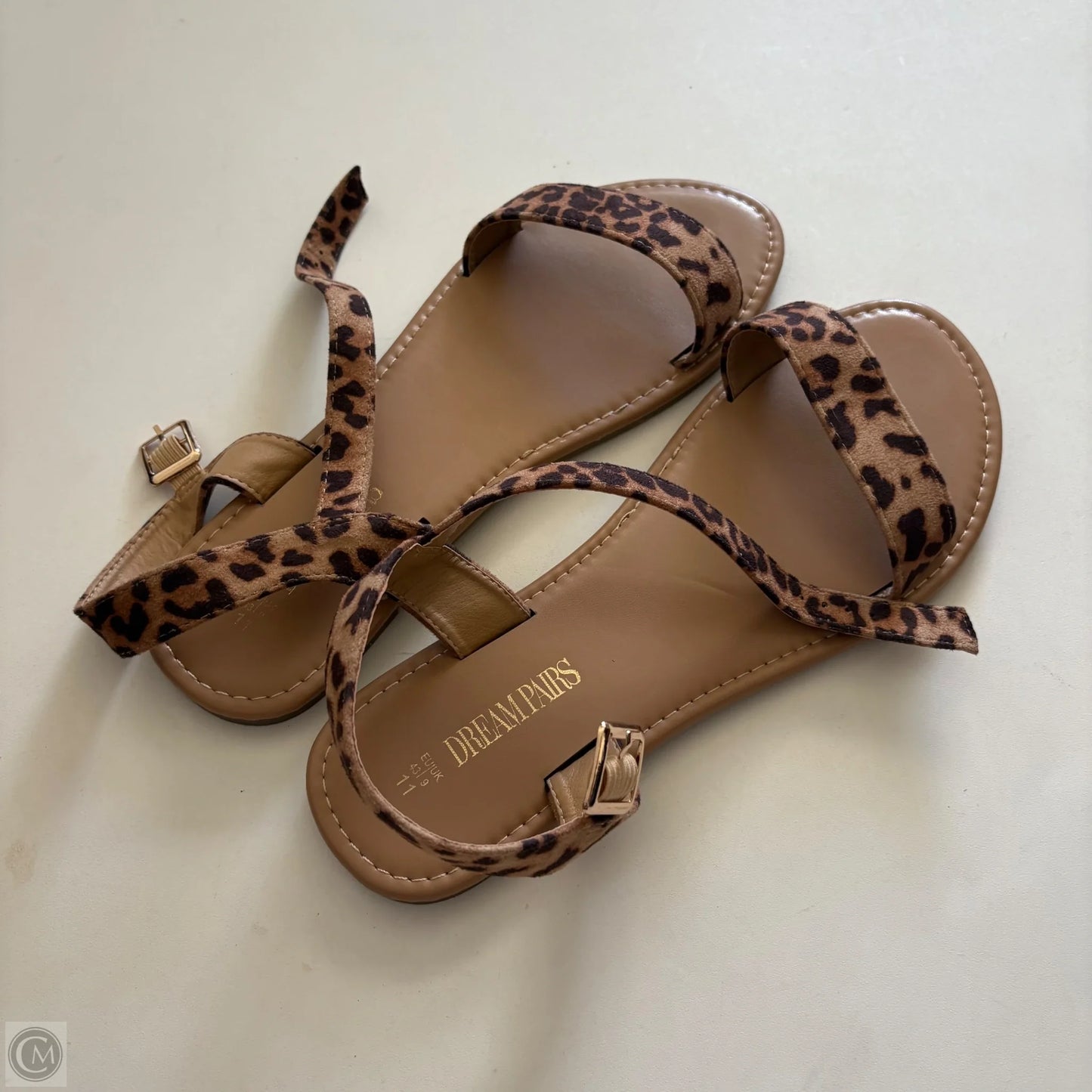 Sandals Flats By Dream Pairs In Animal Print, Size: 11