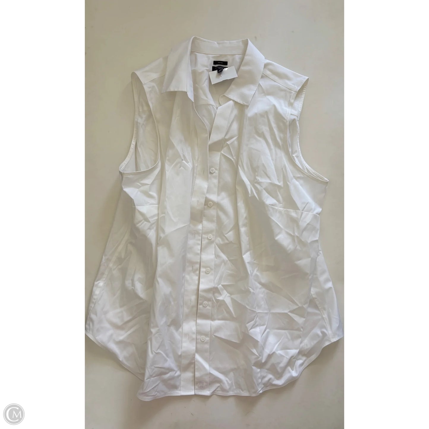 Top Short Sleeve By Talbots In White, Size: 20