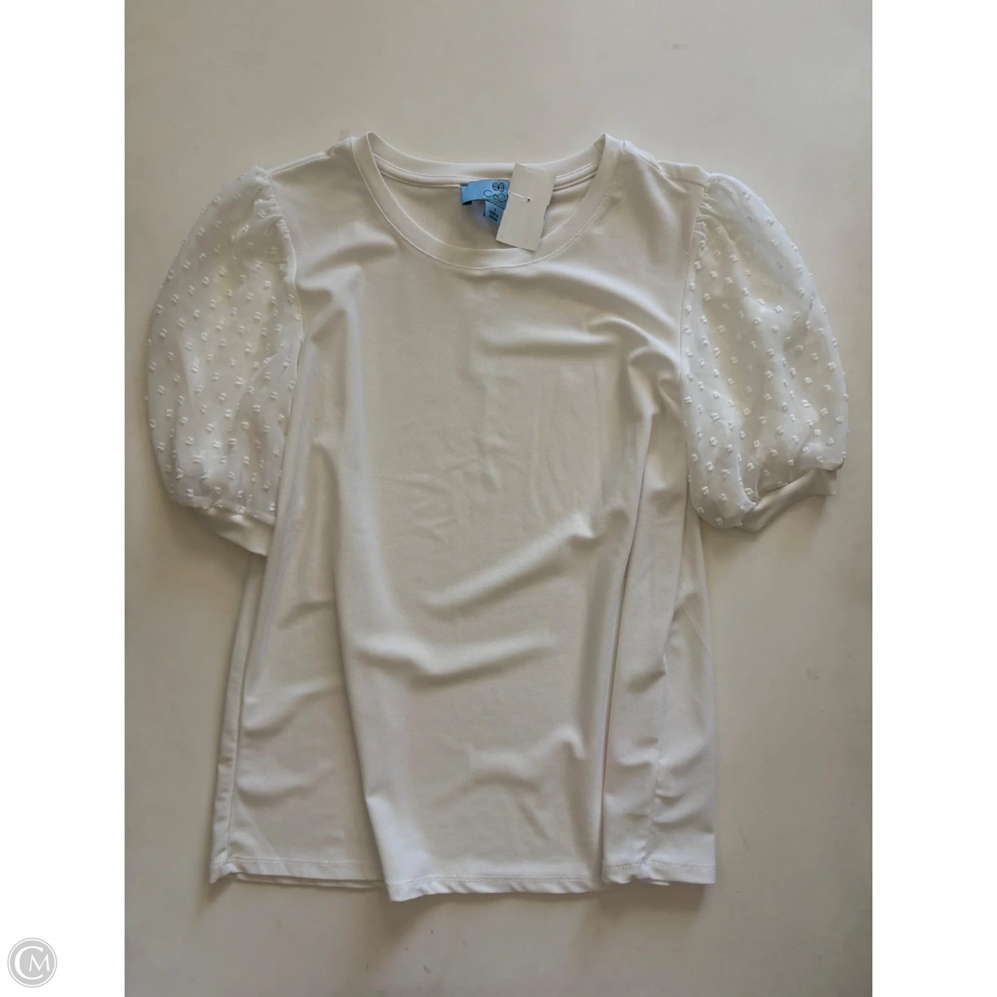 Blouse Short Sleeve By Cece In White, Size: S