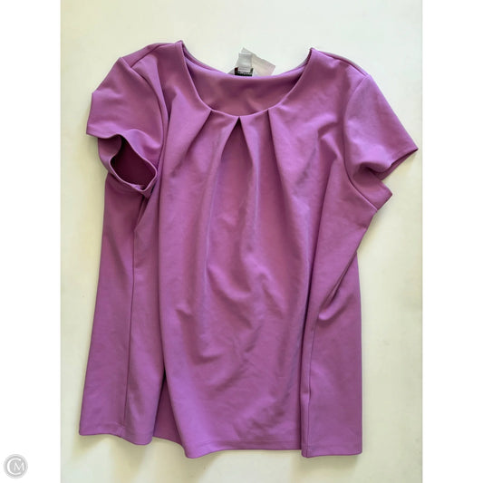 Top Short Sleeve By Liz Claiborne In Purple, Size: 2x
