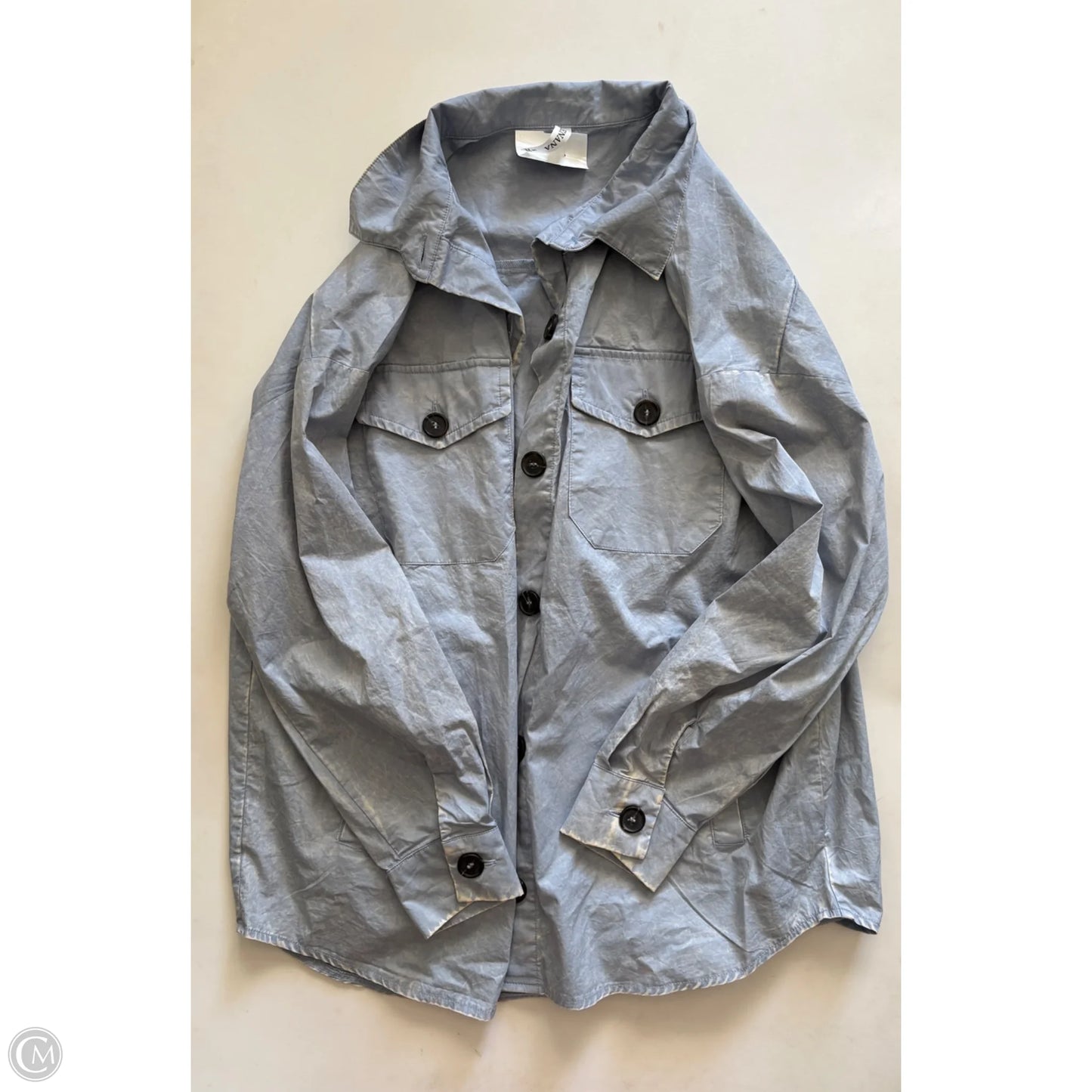 Top Long Sleeve By Zenana In Blue, Size: M