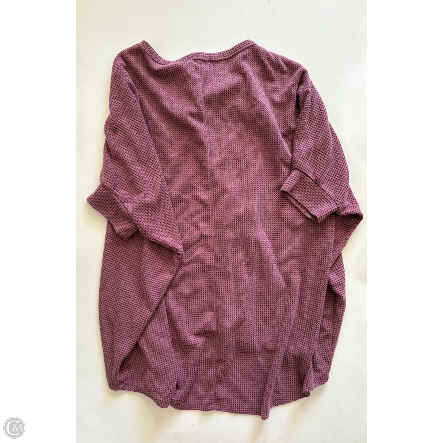 Top Long Sleeve By Andree By Unit In Maroon, Size: S