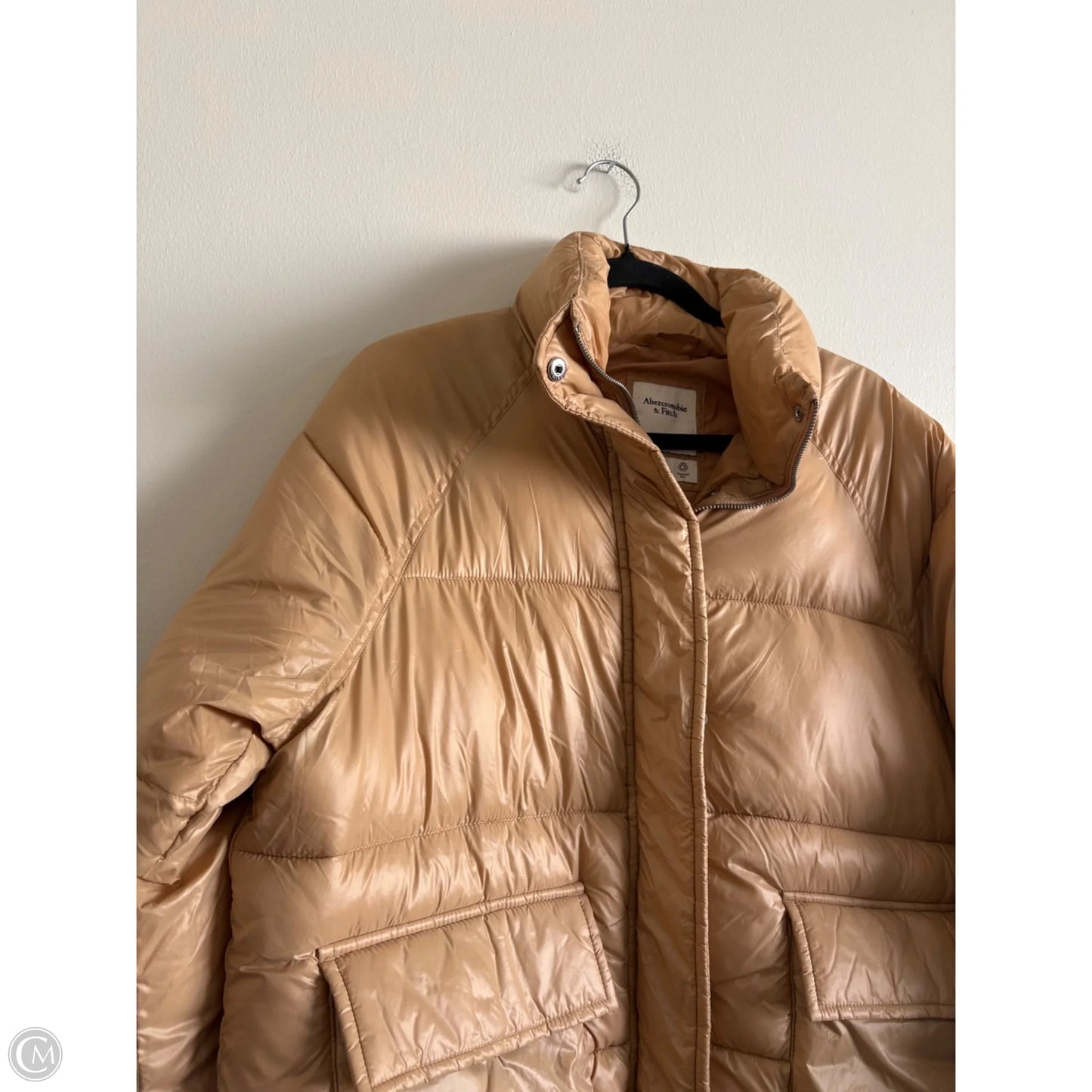 Jacket Puffer & Quilted By Abercrombie And Fitch In Tan, Size: S
