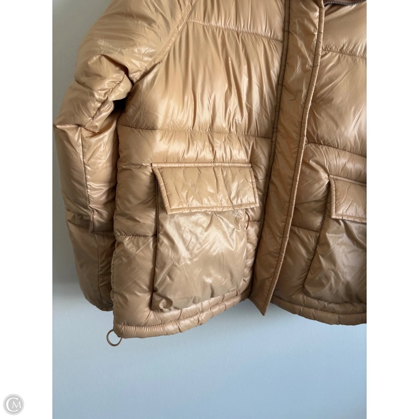 Jacket Puffer & Quilted By Abercrombie And Fitch In Tan, Size: S