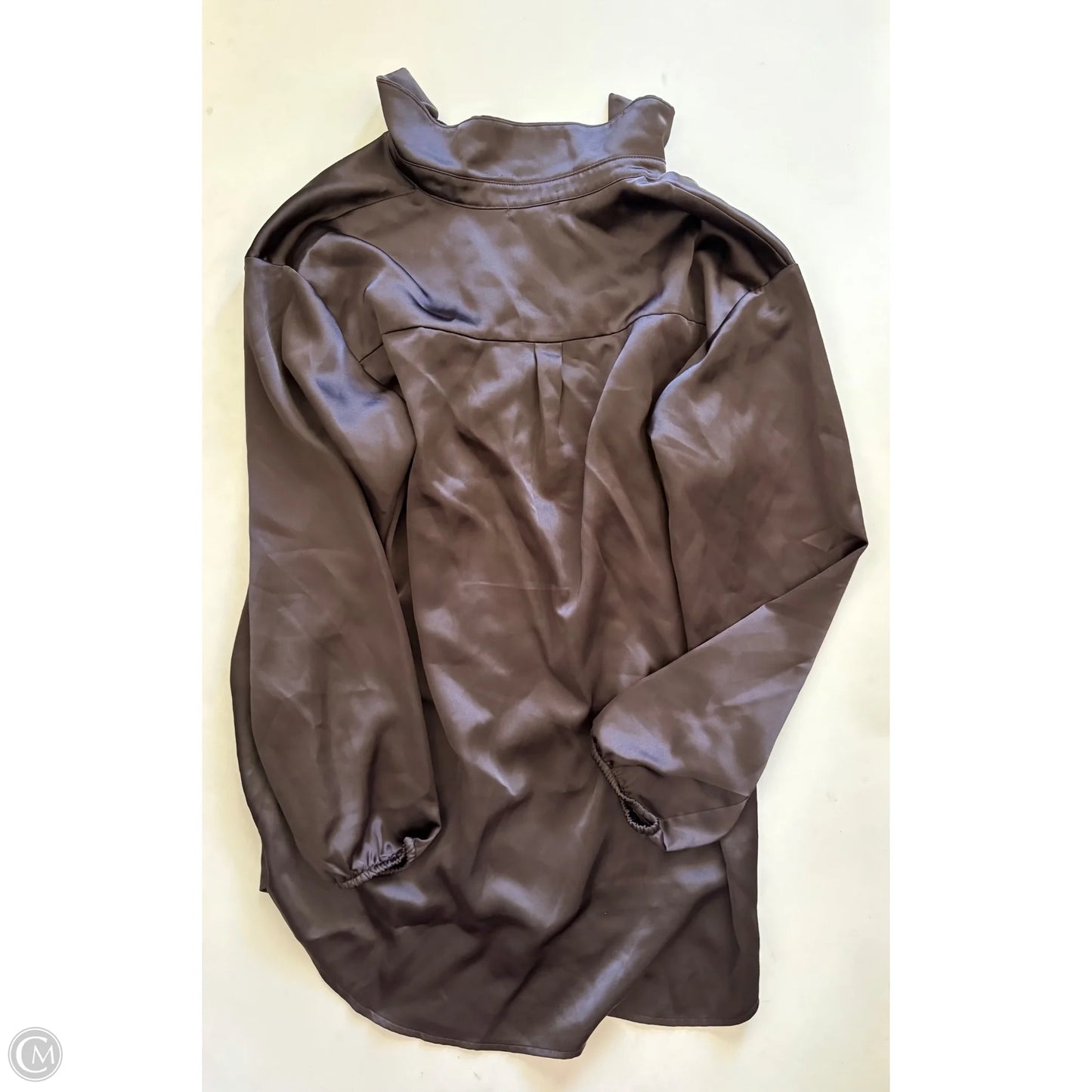 Blouse Long Sleeve By Pleione In Brown, Size: M
