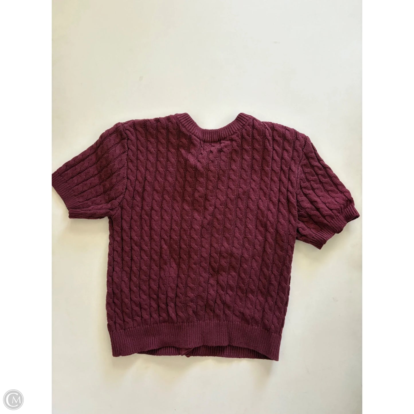 Sweater Cardigan By H&m In Maroon, Size: S