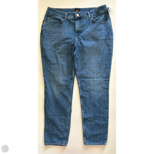 Jeans Straight By Lee In Blue, Size: 18