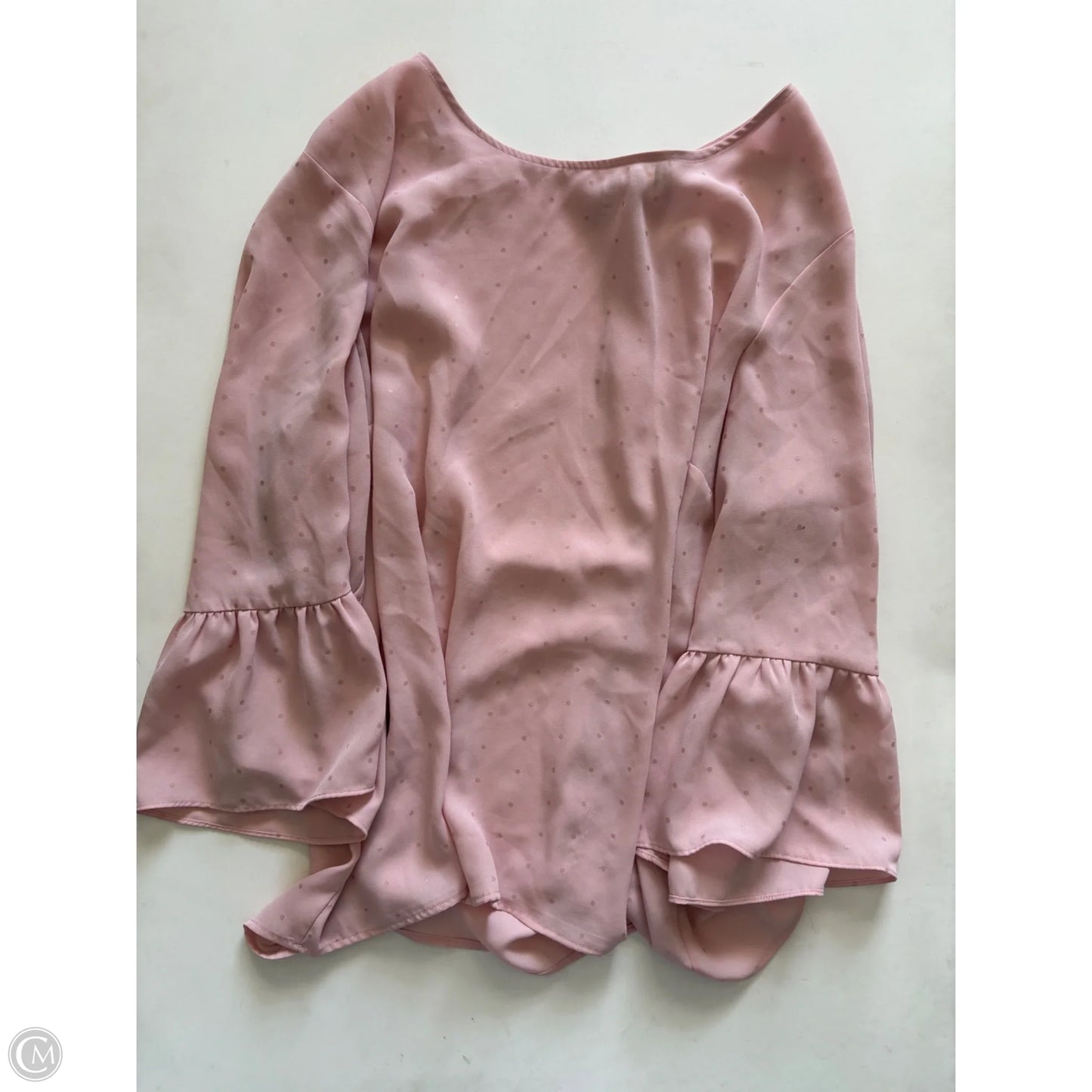 Blouse Long Sleeve By Elle In Pink, Size: Xl
