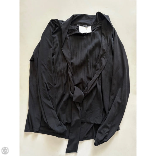 Blouse Long Sleeve By Cable And Gauge In Black, Size: S