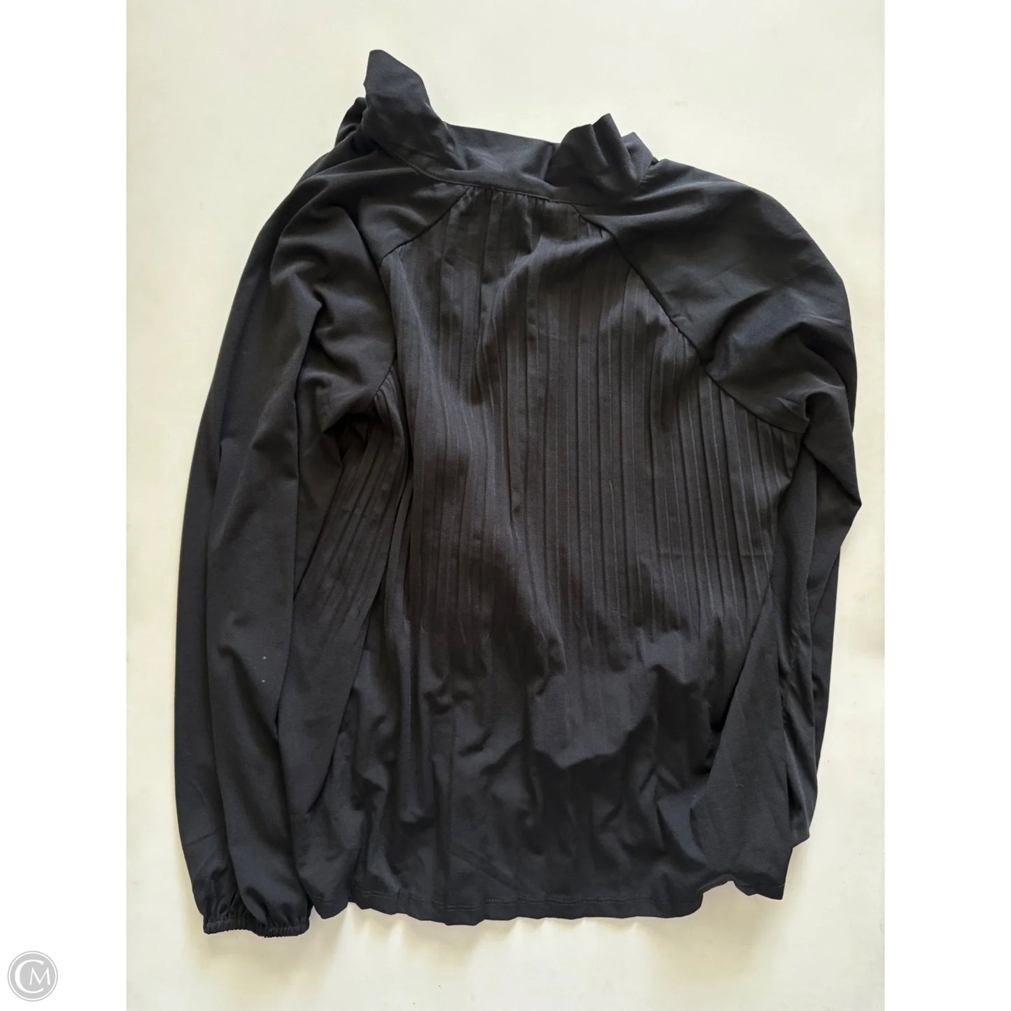 Blouse Long Sleeve By Cable And Gauge In Black, Size: S