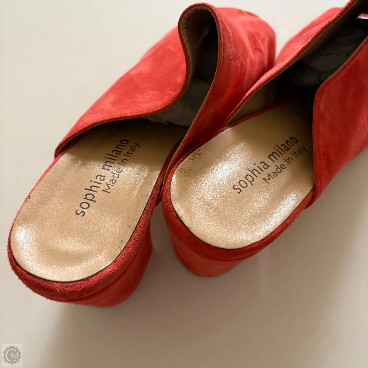 Shoes Heels Block By sophia milano In Orange, Size: 8.5