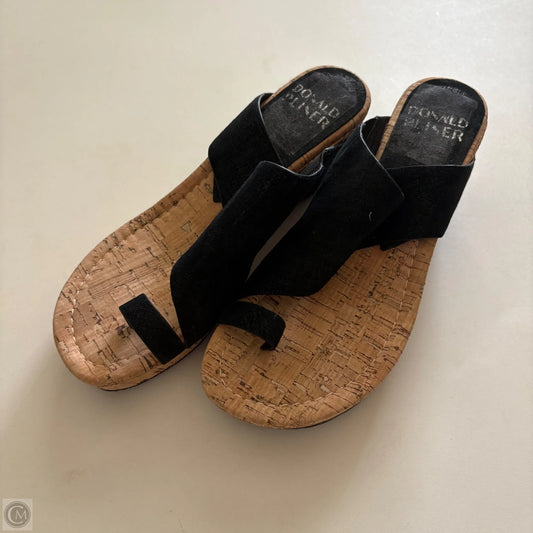 Sandals Heels Wedge By Donald Pliner In Black, Size: 8