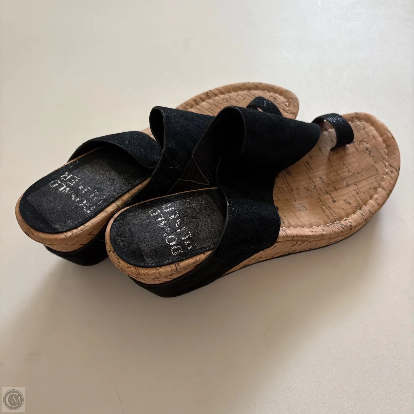 Sandals Heels Wedge By Donald Pliner In Black, Size: 8